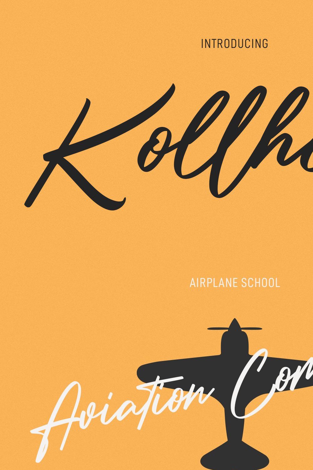 Kollhers Calligraphy Script Font pinterest preview image.