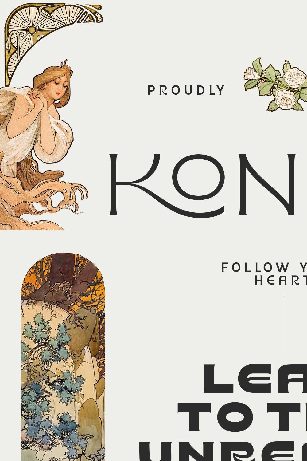 Konde Typeface pinterest preview image.