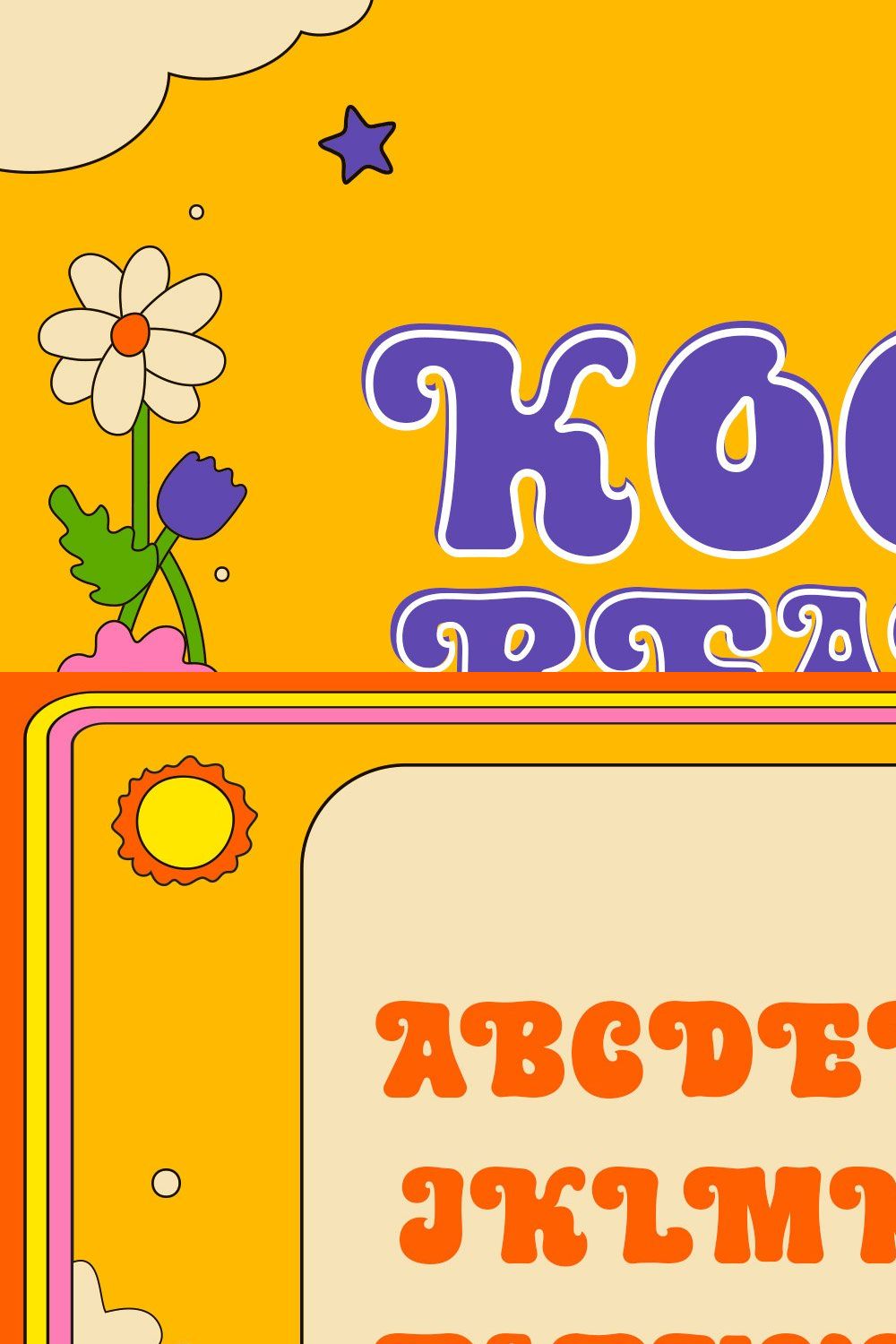 Kool Beans - Groovy Display Typeface pinterest preview image.