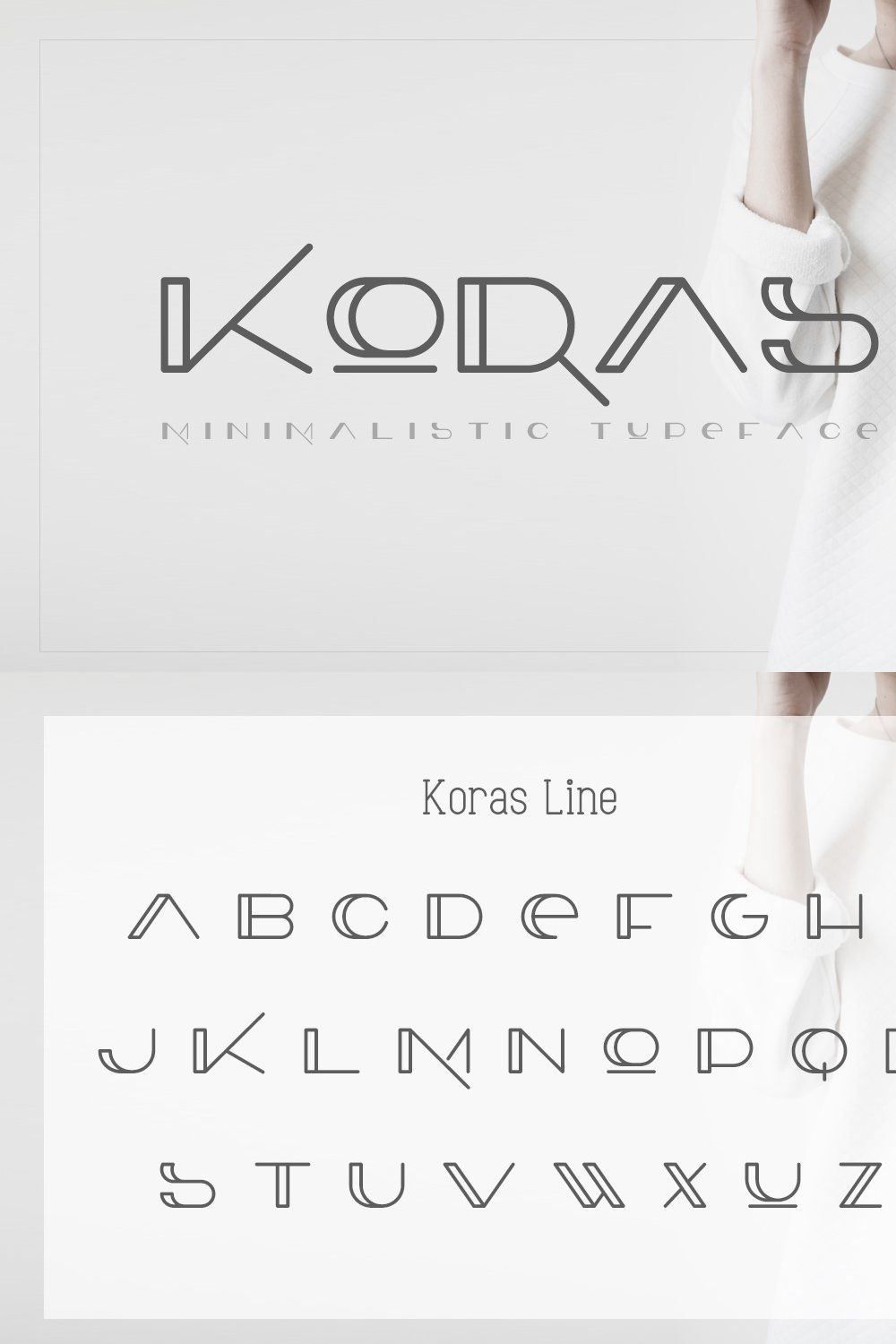 Koras Font pinterest preview image.