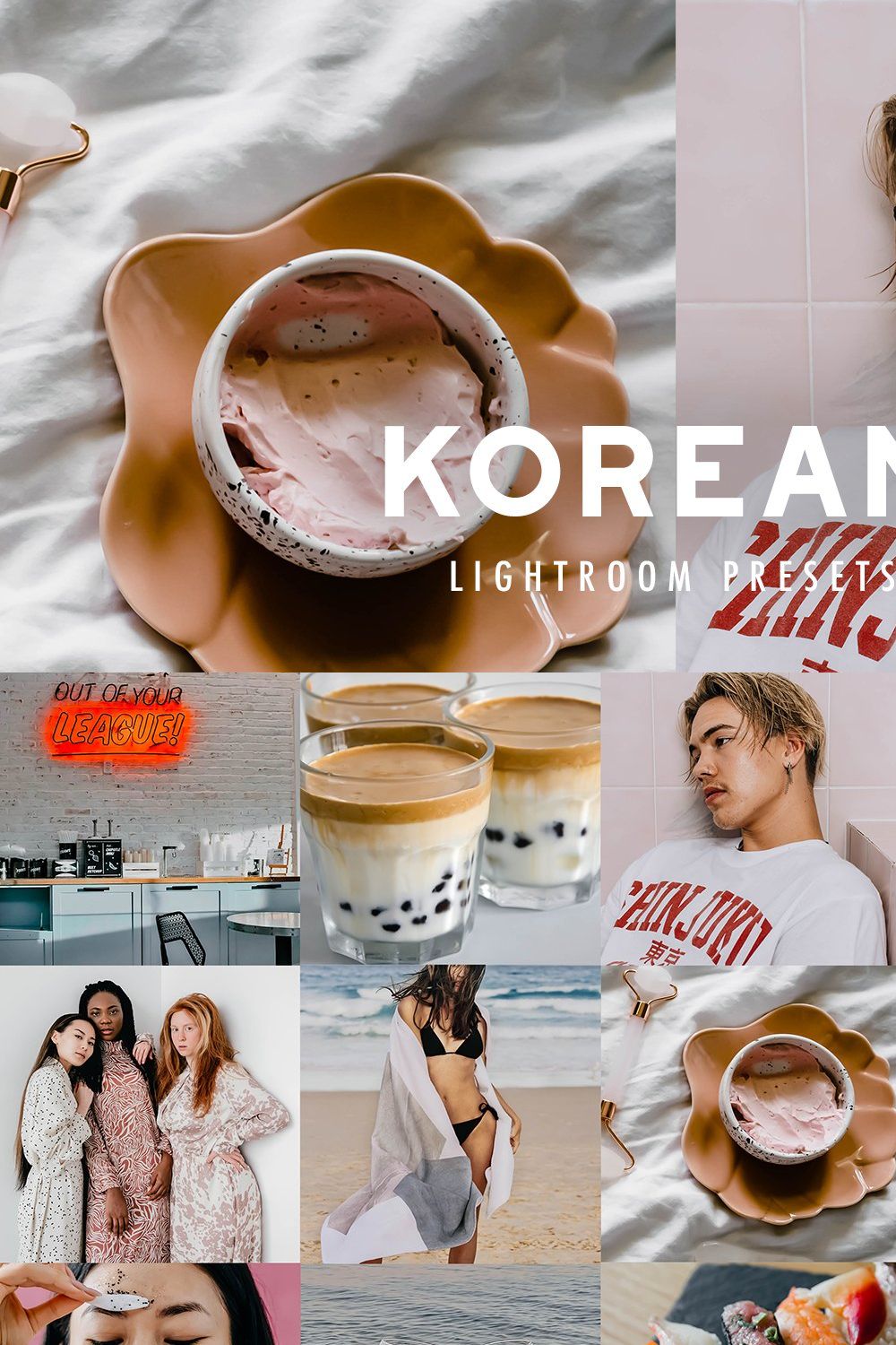 KOREAN AESTHETIC LIGHTROOM PRESETS pinterest preview image.