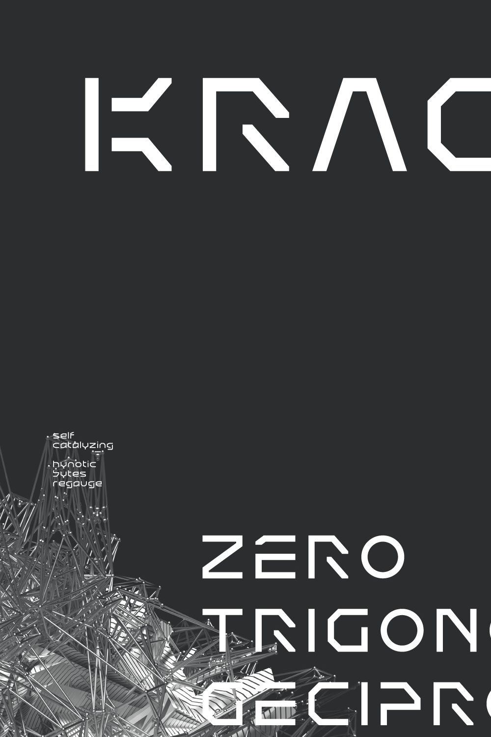 Krag Futuristic Tech Font pinterest preview image.