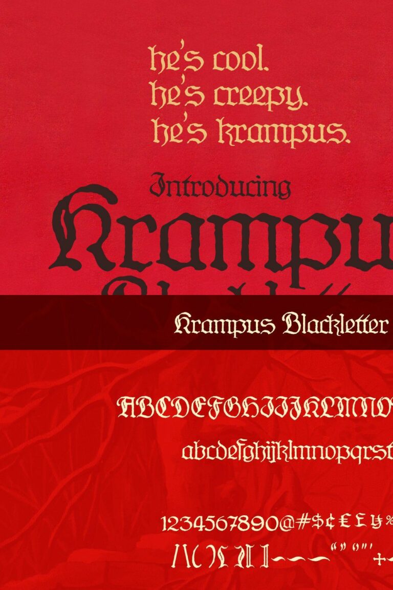 Krampus Blackletter Vintage Font – MasterBundles