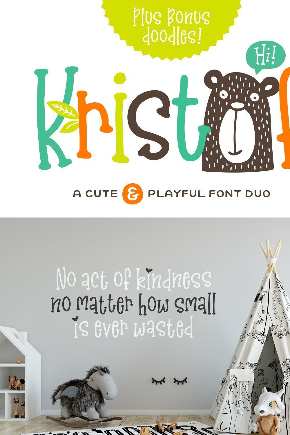 Kristof Font Duo + Doodles! pinterest preview image.