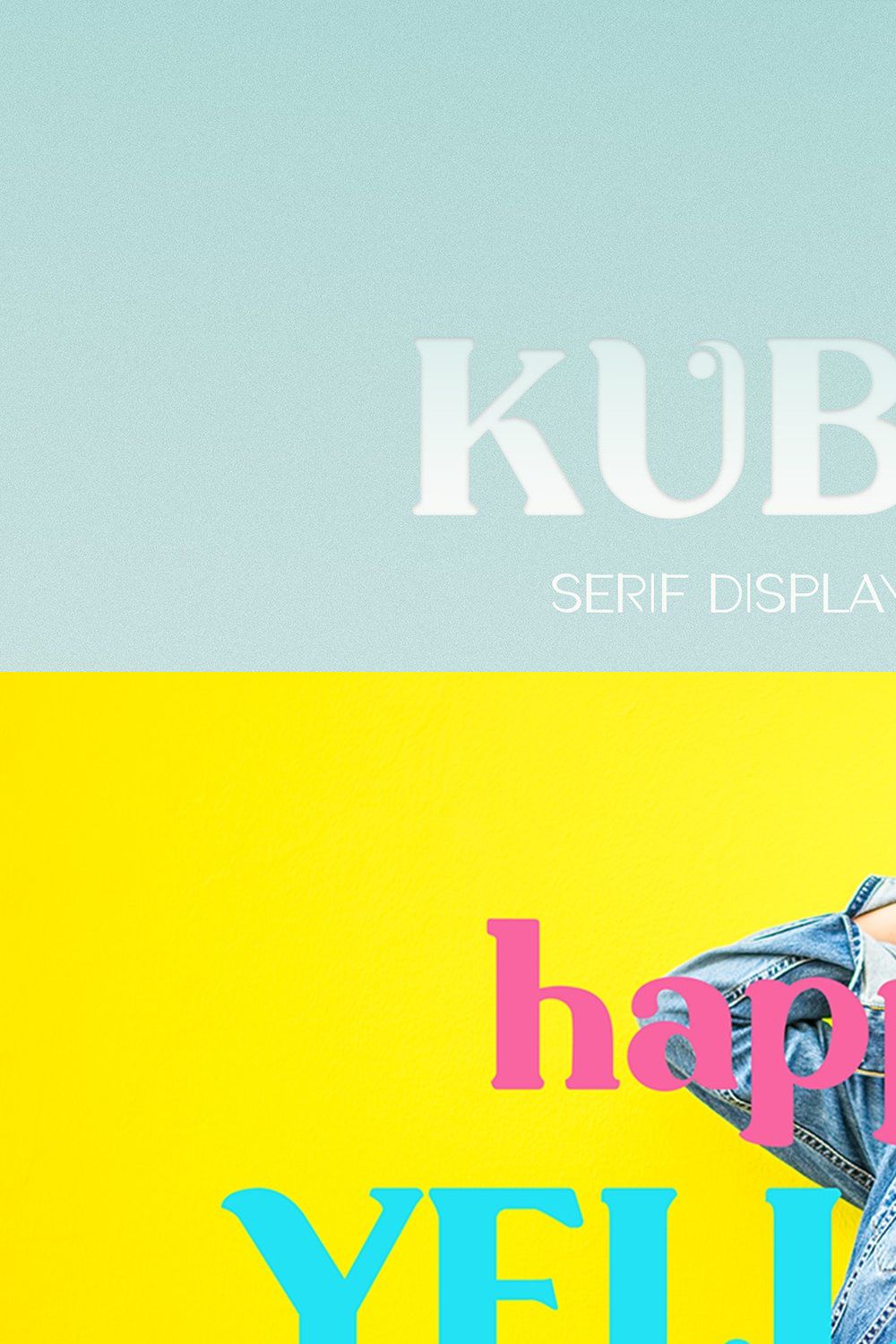 Kubex - Serif Display Font pinterest preview image.