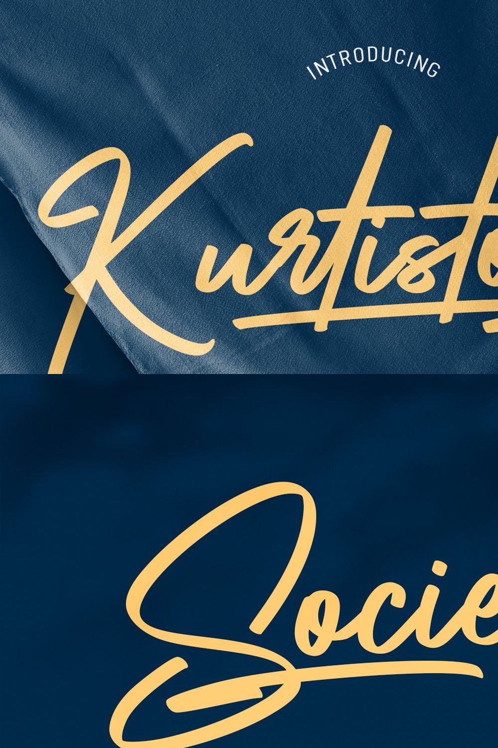 Kurtistown Script Font pinterest preview image.