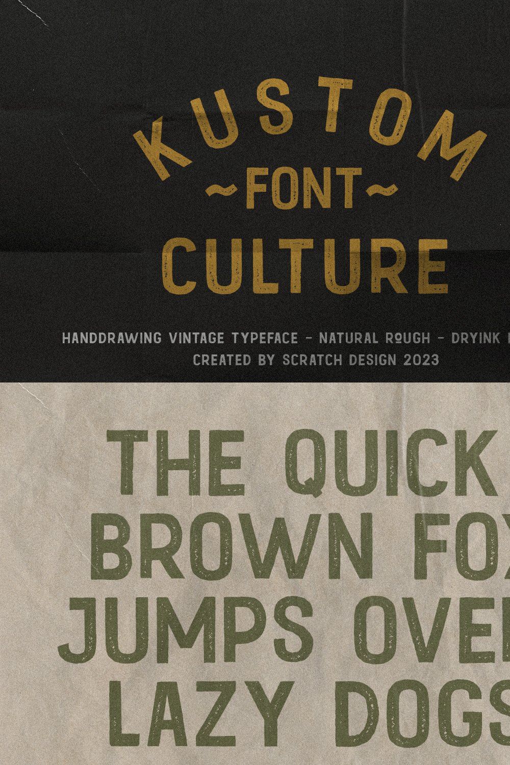 Kustom Culture | Vintage Font pinterest preview image.
