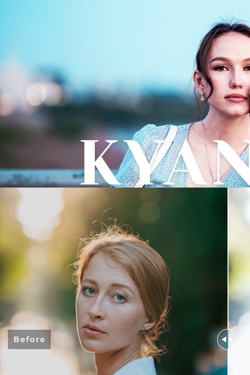 Kyanite Pro Lightroom Presets pinterest preview image.