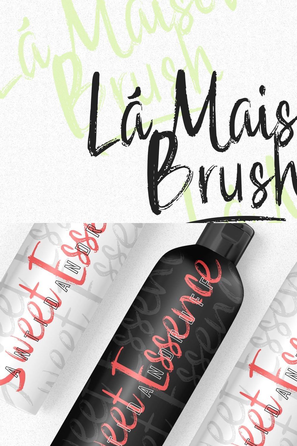 La Maison Brush Font pinterest preview image.