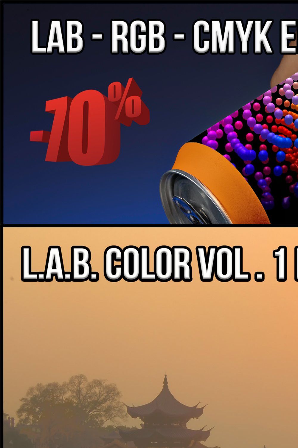 LAB - RGB - CMYK Effects Bundle pinterest preview image.