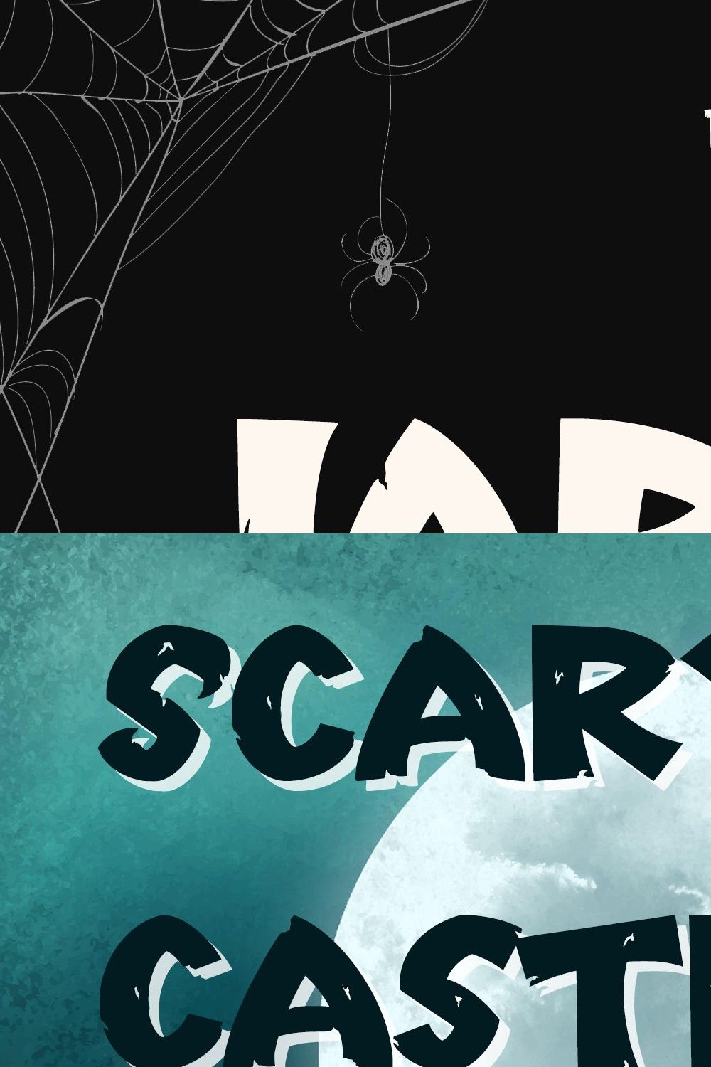 Labirt - Creepy Typeface Font pinterest preview image.