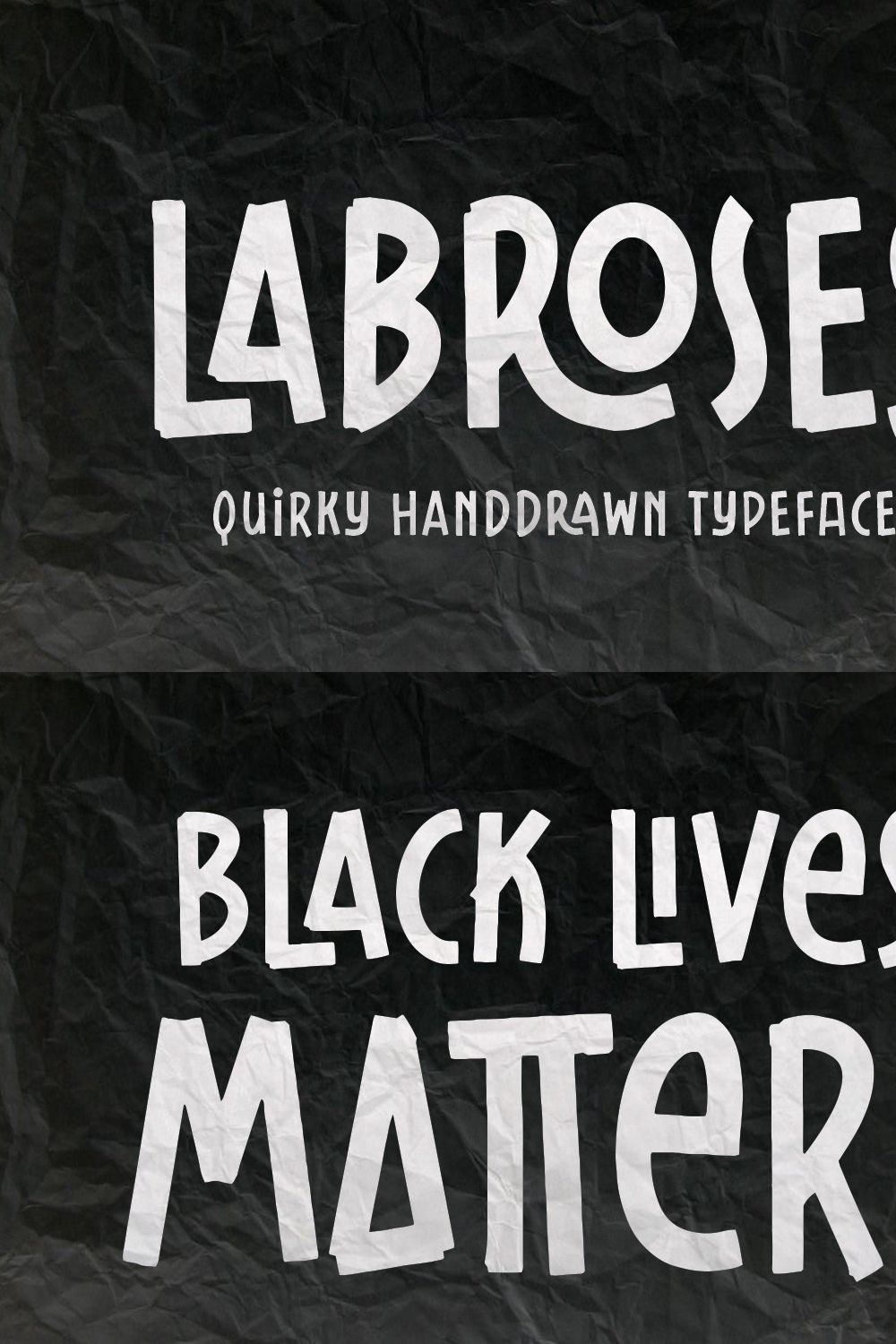 Labroses Quirky Typeface pinterest preview image.