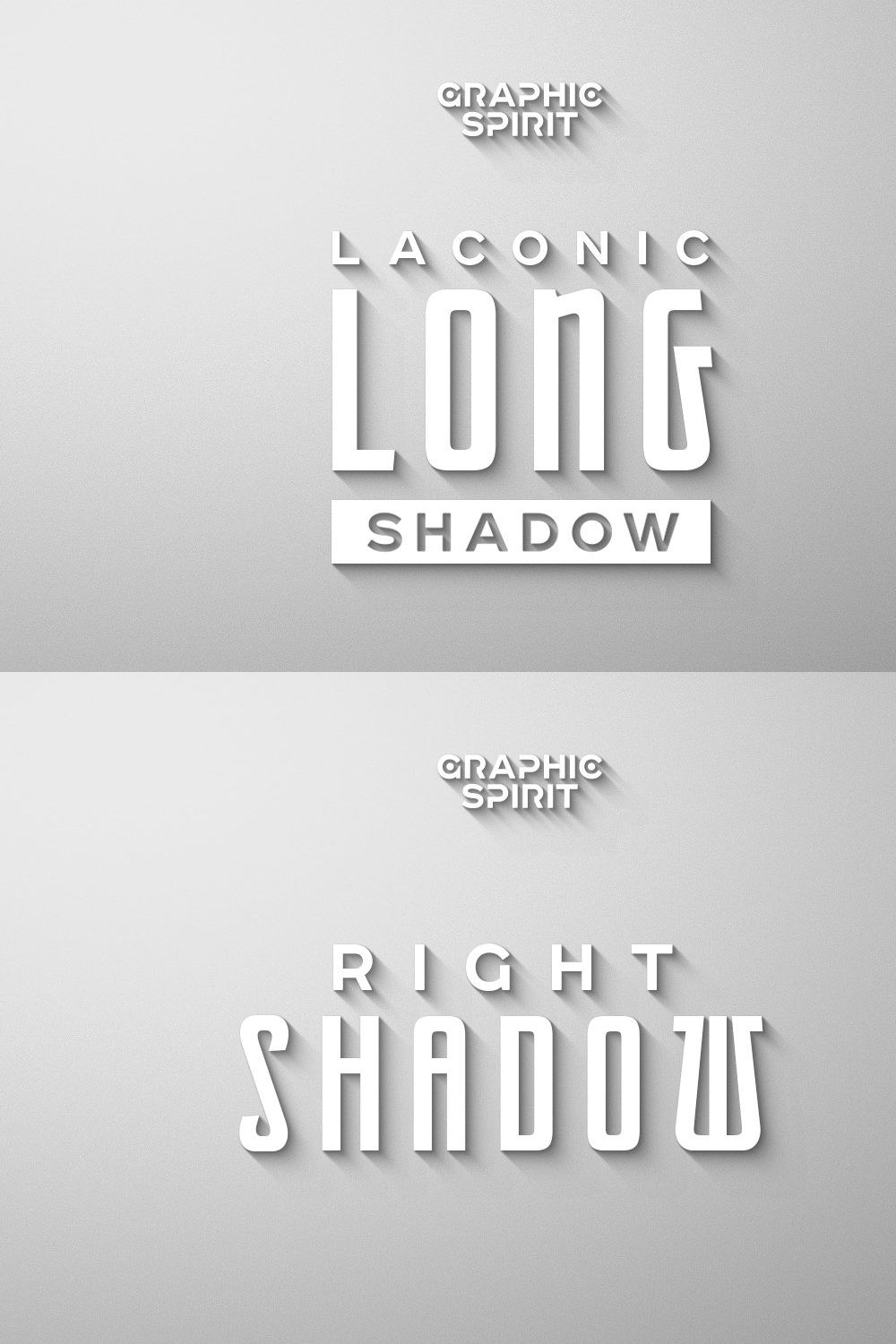 Laconic Long Shadow for Photoshop pinterest preview image.