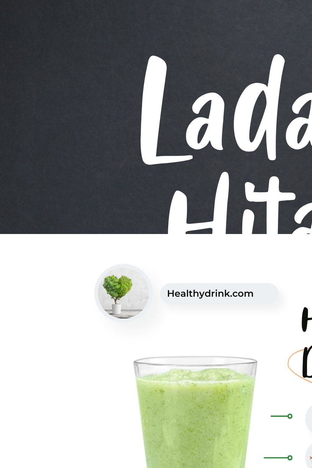 Ladaku Hitam - Handwritten Font pinterest preview image.