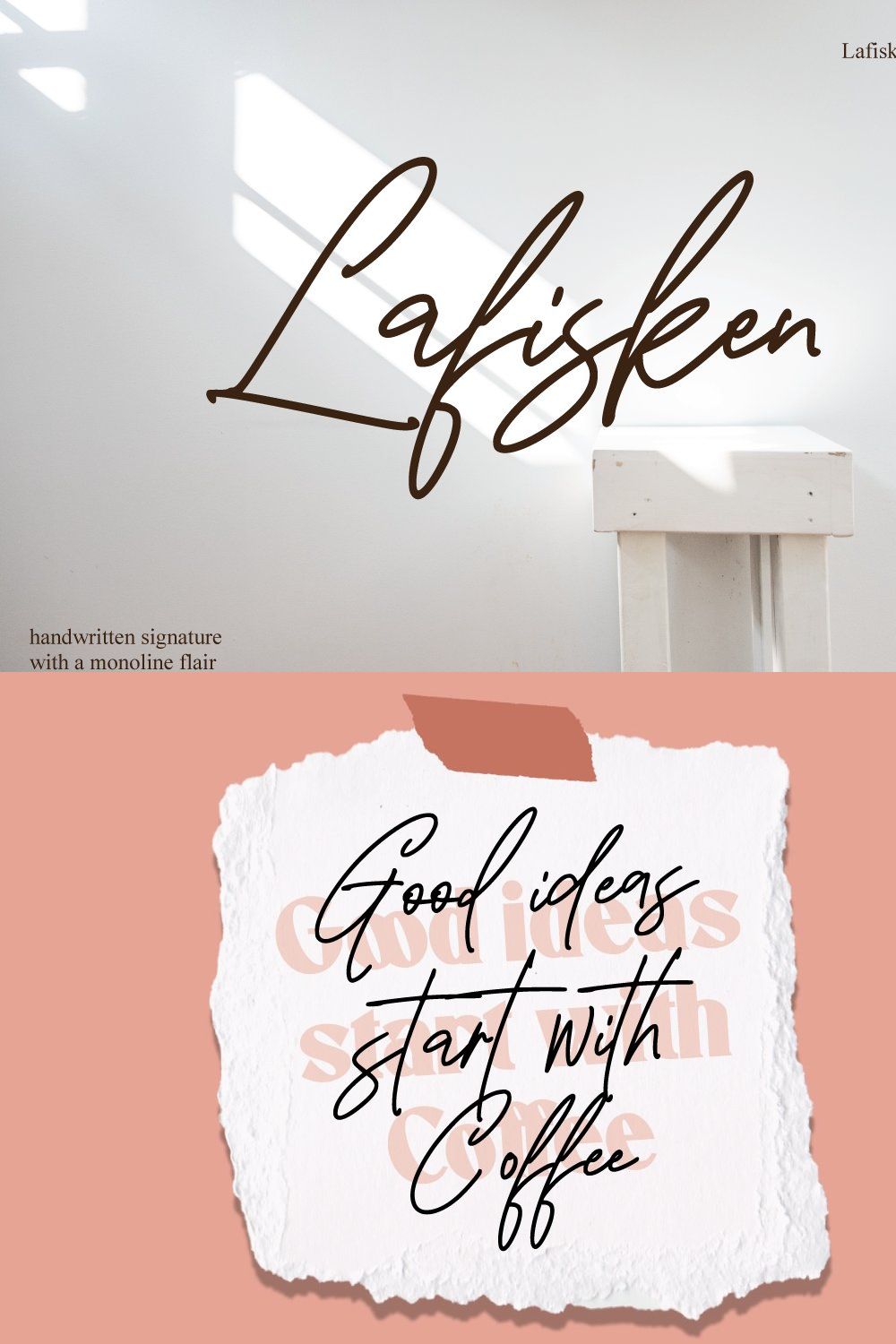 Lafisken Signature pinterest preview image.