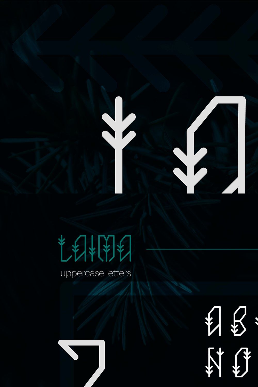 Laima Ethnic Font pinterest preview image.