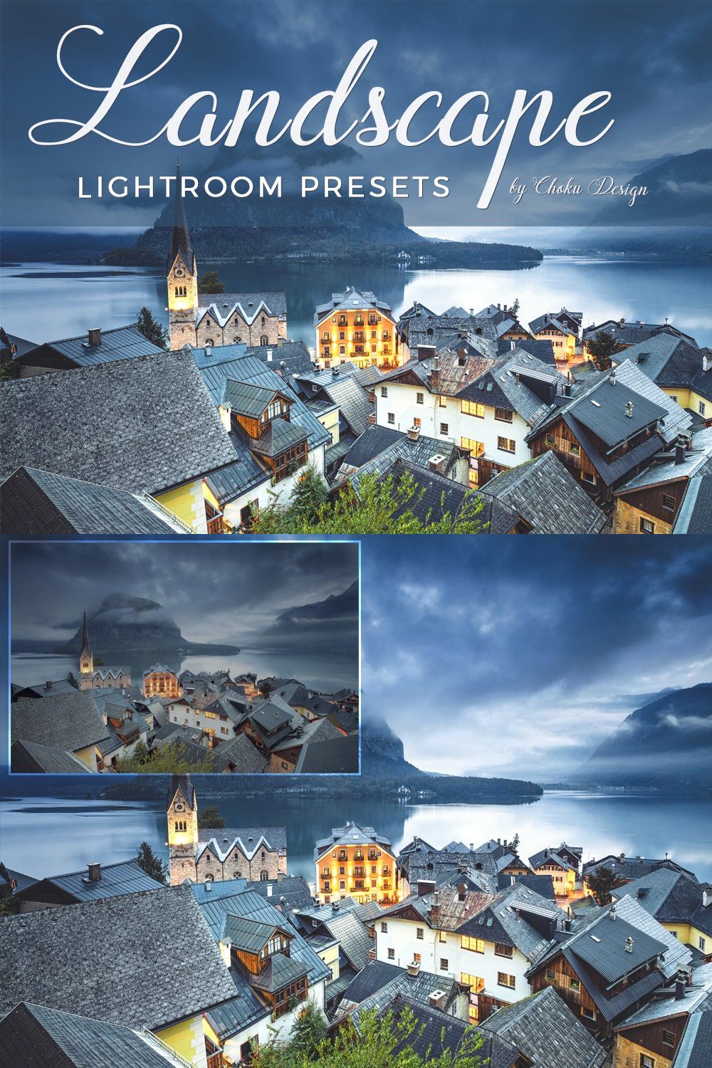 Landscape Lightroom Presets pinterest preview image.