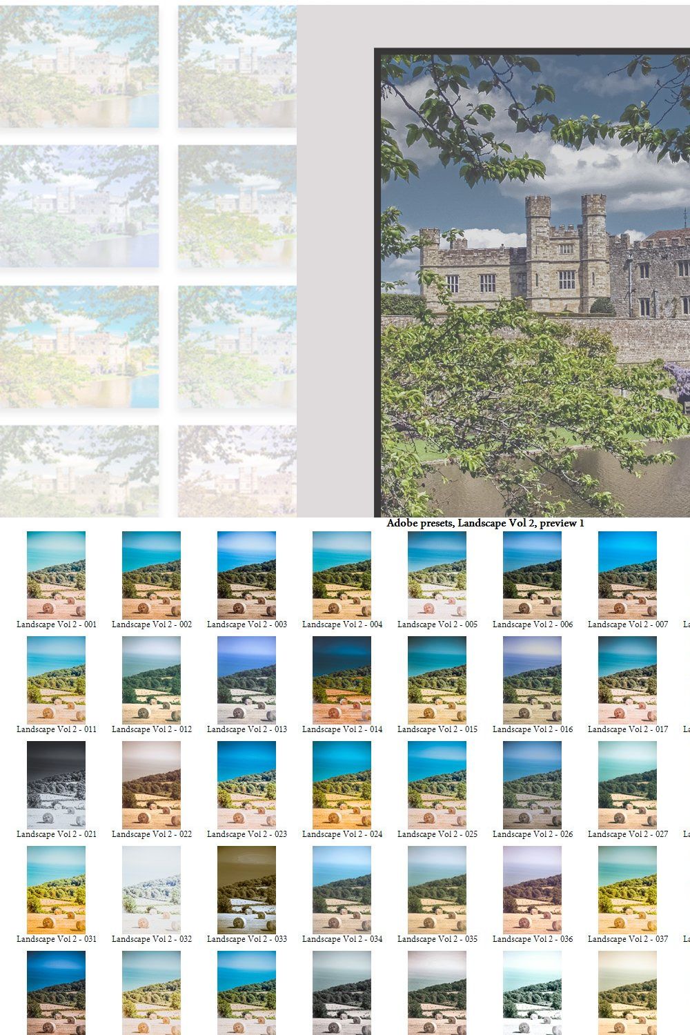 Landscape vol 2 Adobe presets pinterest preview image.