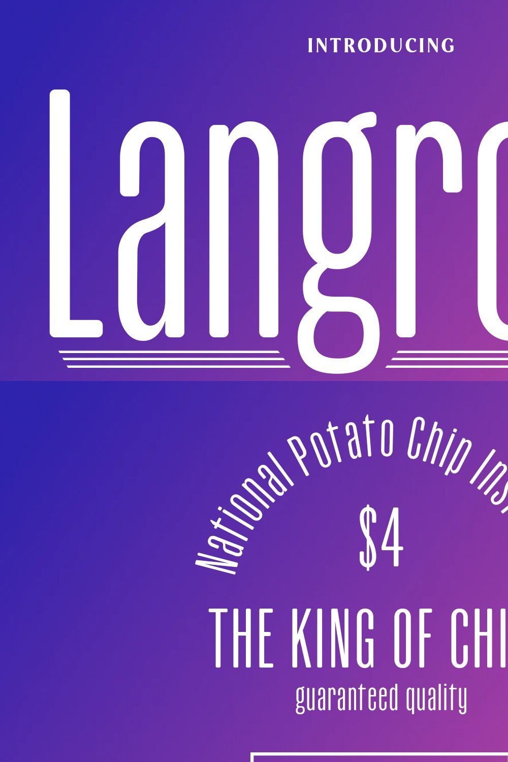 Langrove Sans Condensed Display Font pinterest preview image.