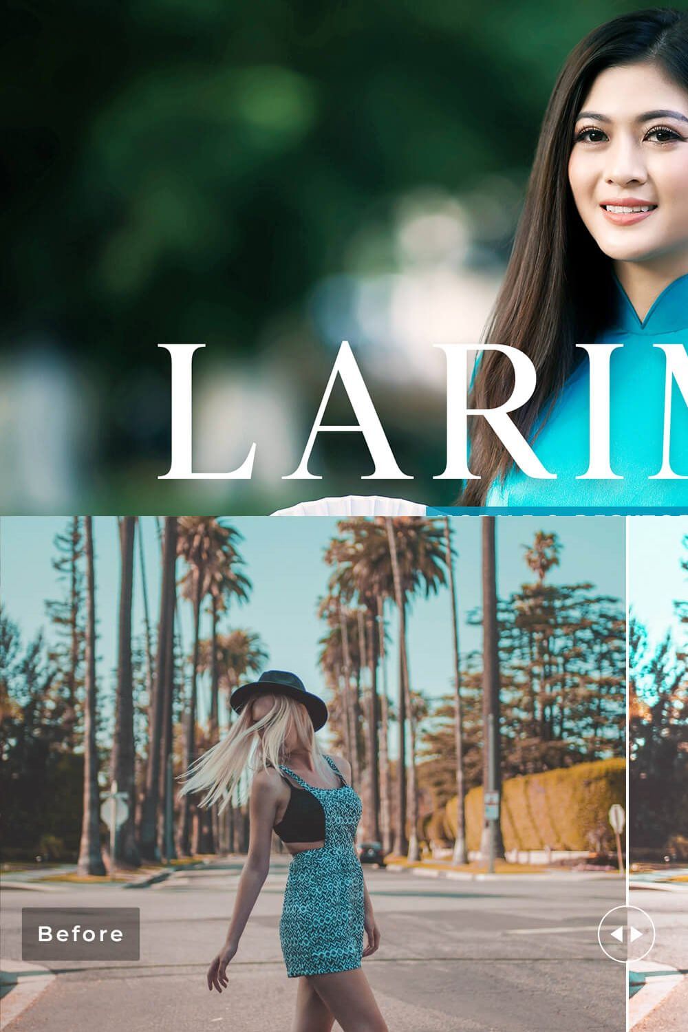 Larimar Pro Lightroom Presets pinterest preview image.