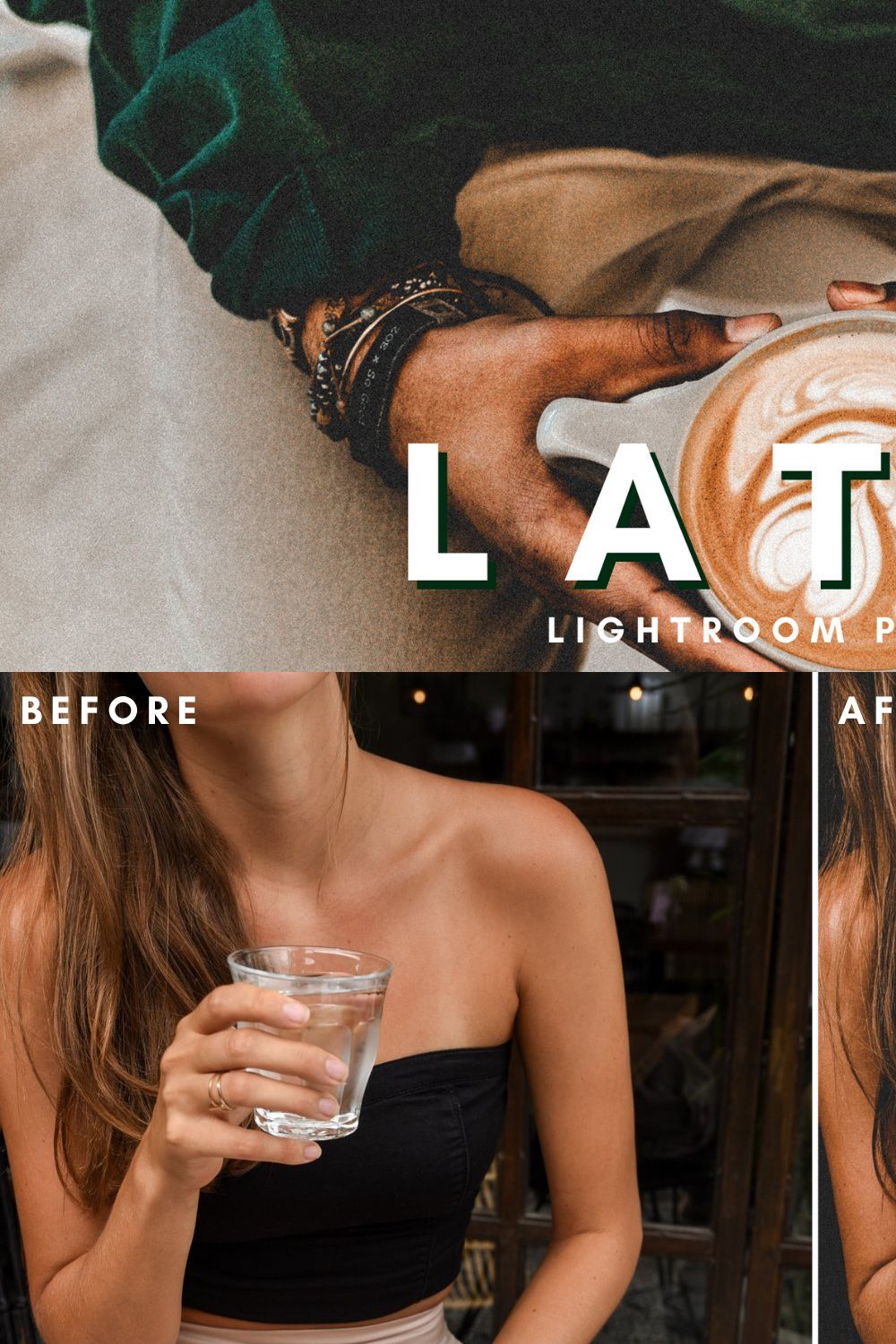 Latte Lightroom Presets pinterest preview image.