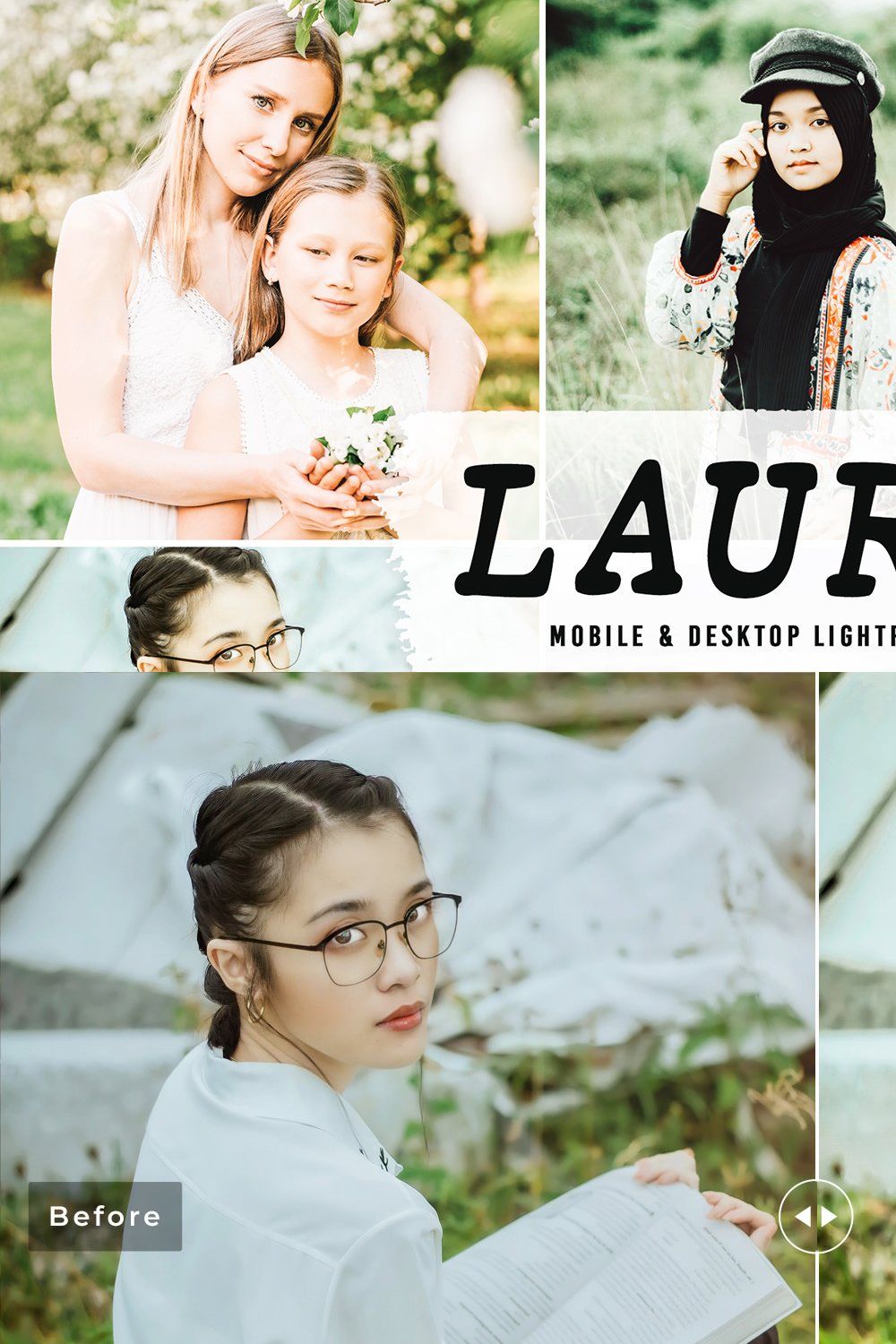 Laurel Pro Lightroom Presets pinterest preview image.