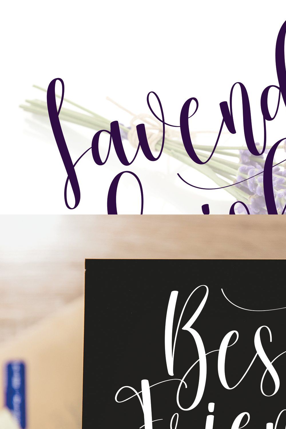 Lavender Christmas | Handwriten Font pinterest preview image.