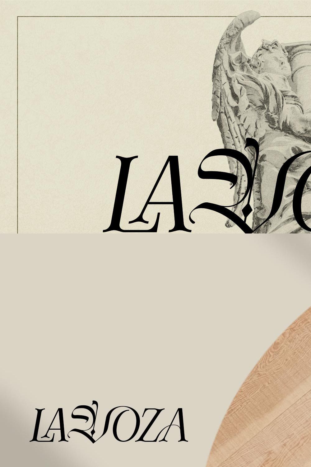 Lavoza typeface pinterest preview image.