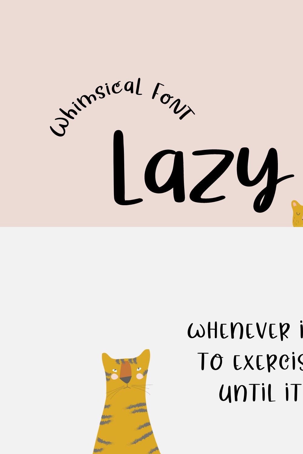 Lazy Cat pinterest preview image.