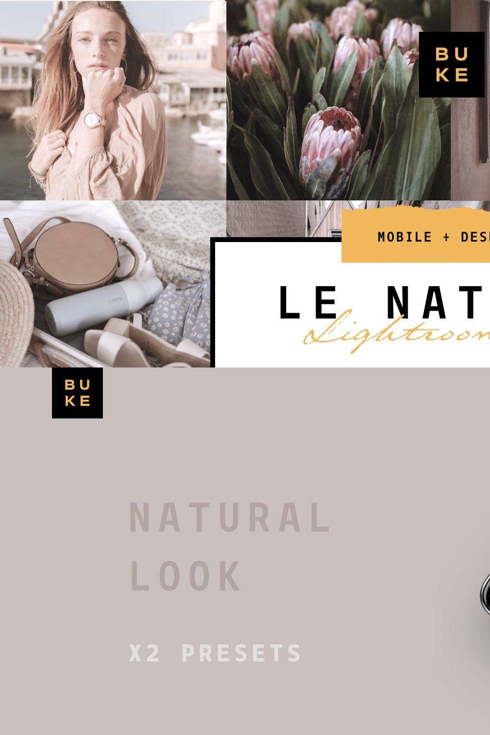 Le Natures Neutral Lightroom Presets pinterest preview image.