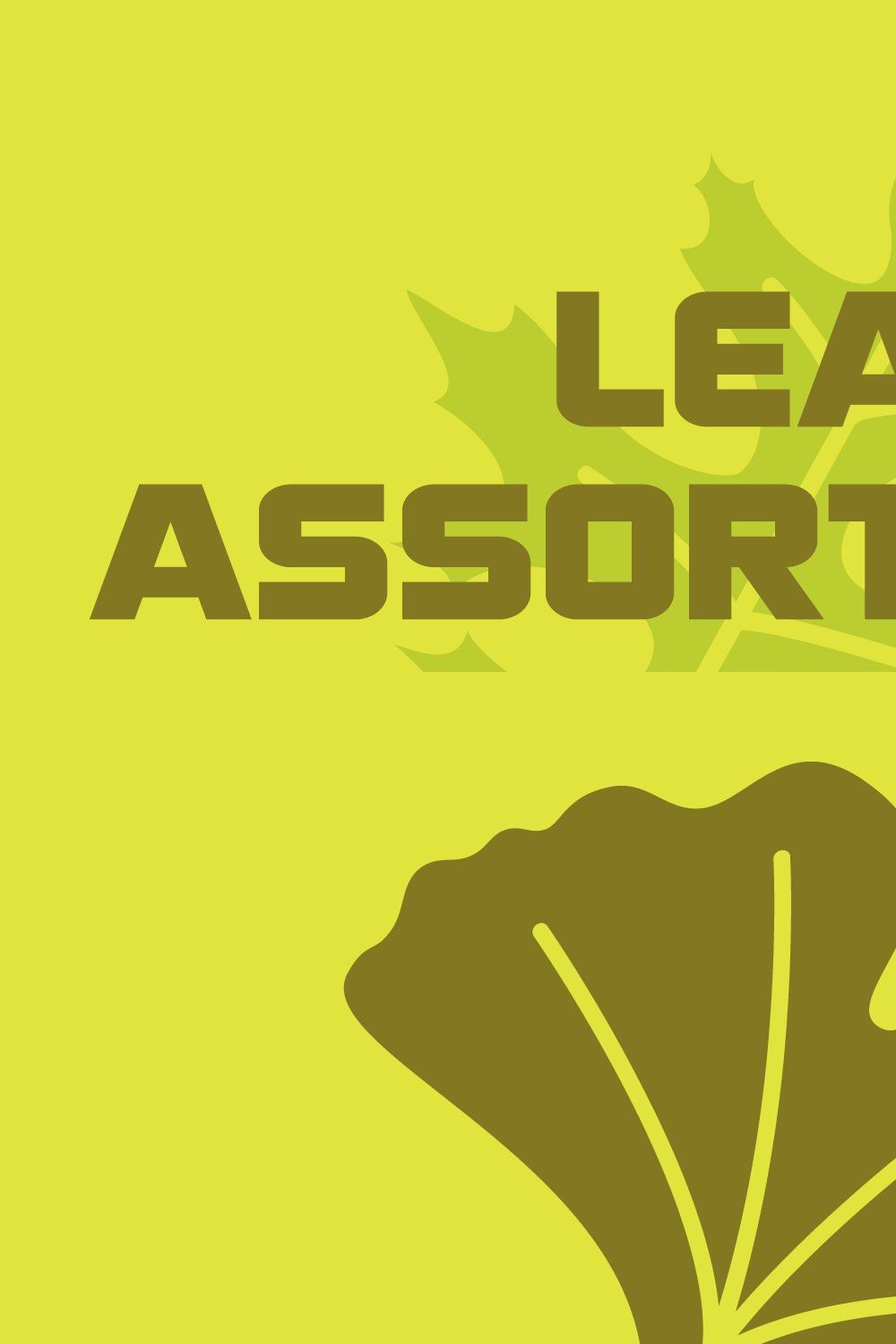 Leaf Assortment Font pinterest preview image.