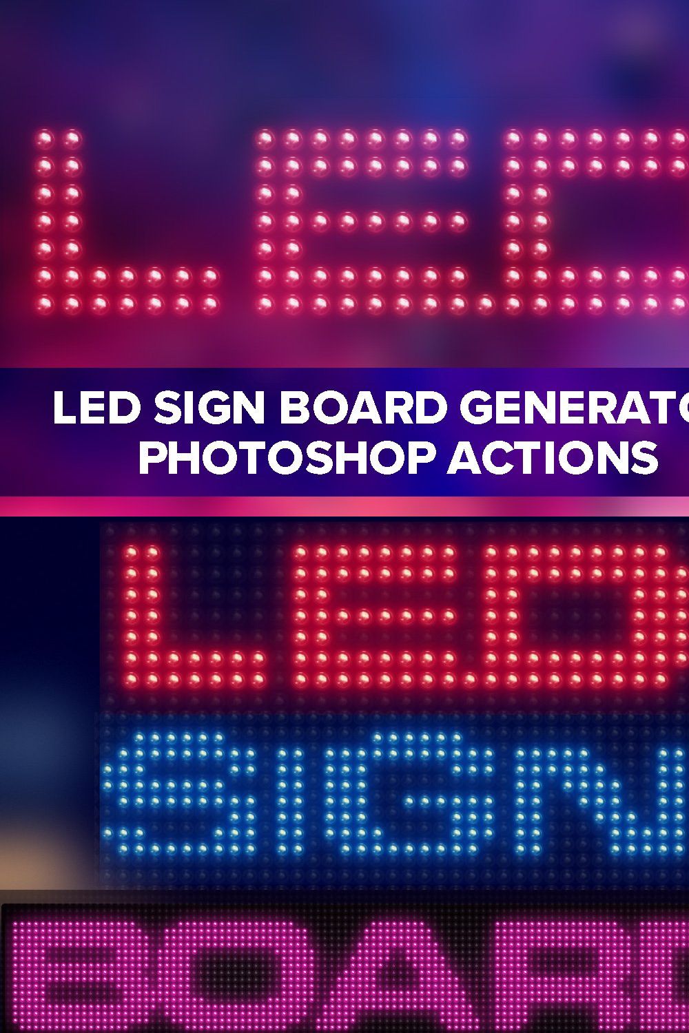 Led Sign Board Generator pinterest preview image.