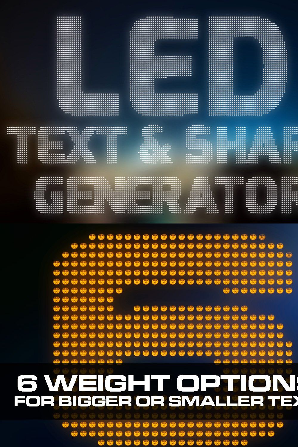 Led Text & Shape Creator pinterest preview image.