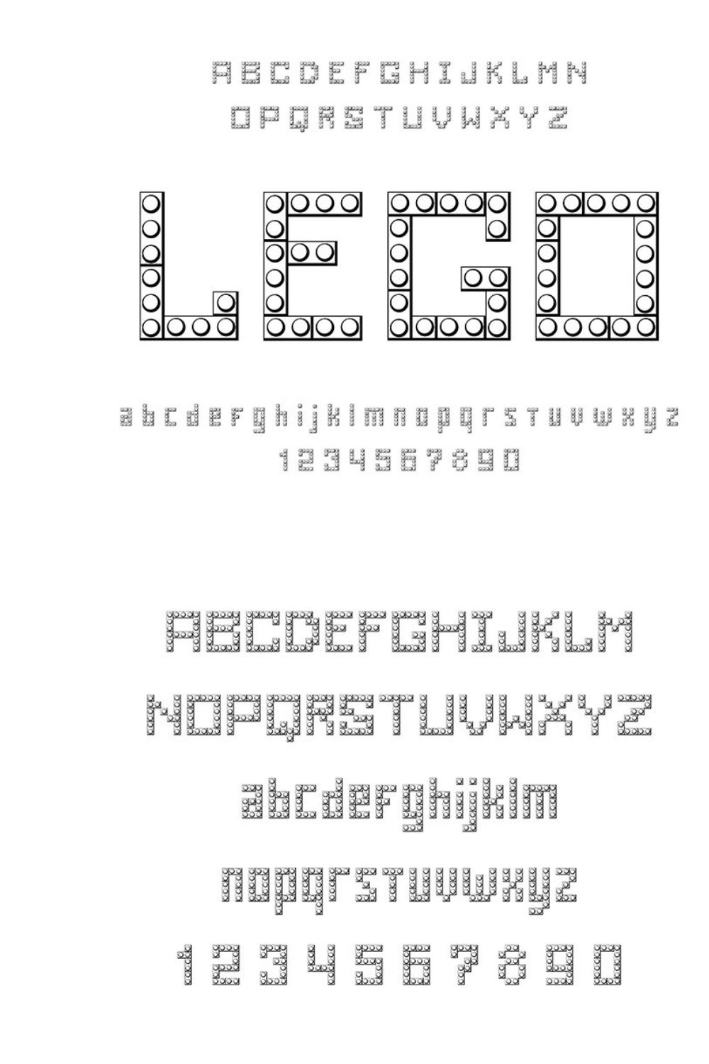 Lego Font pinterest preview image.