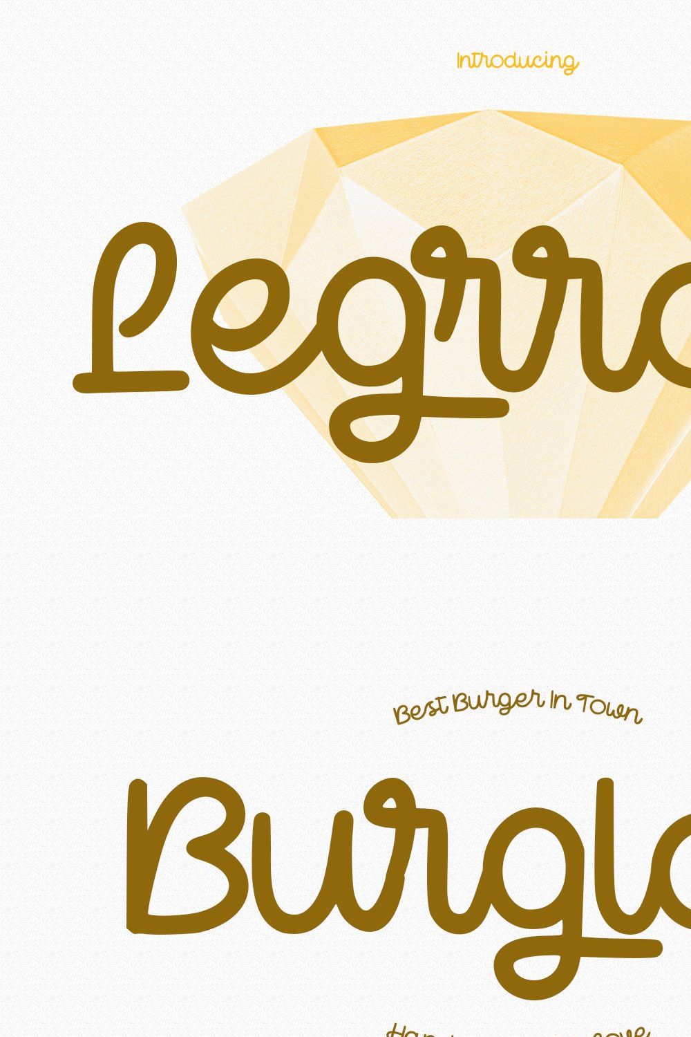 Legrraty Retro Script Font pinterest preview image.