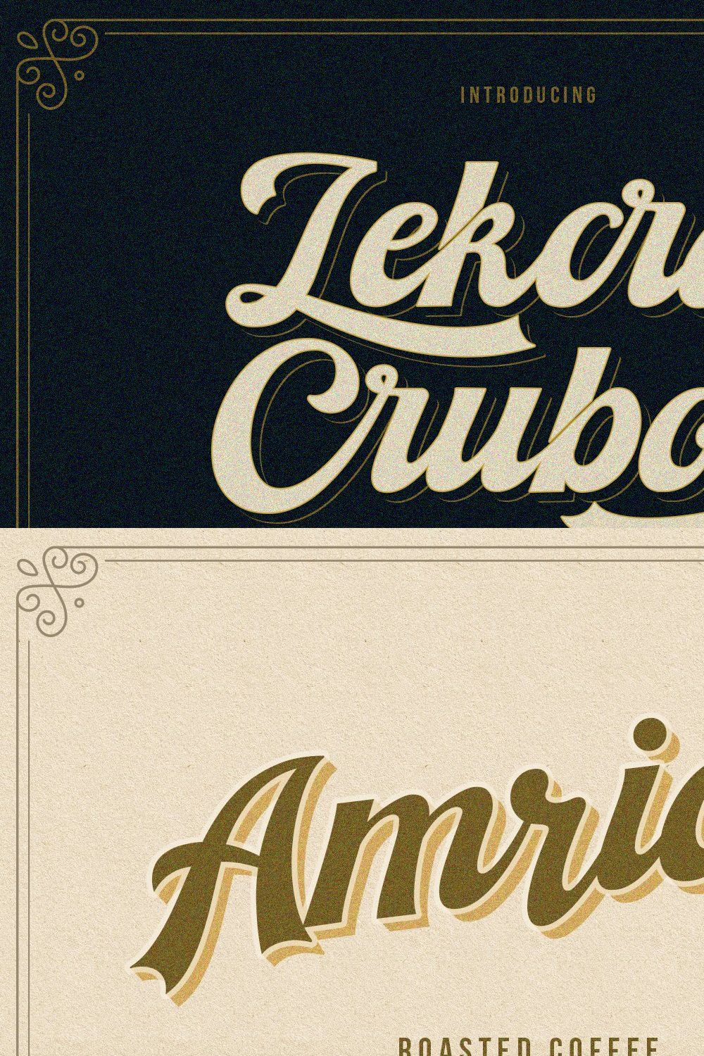 Lekcra Crubop Font pinterest preview image.