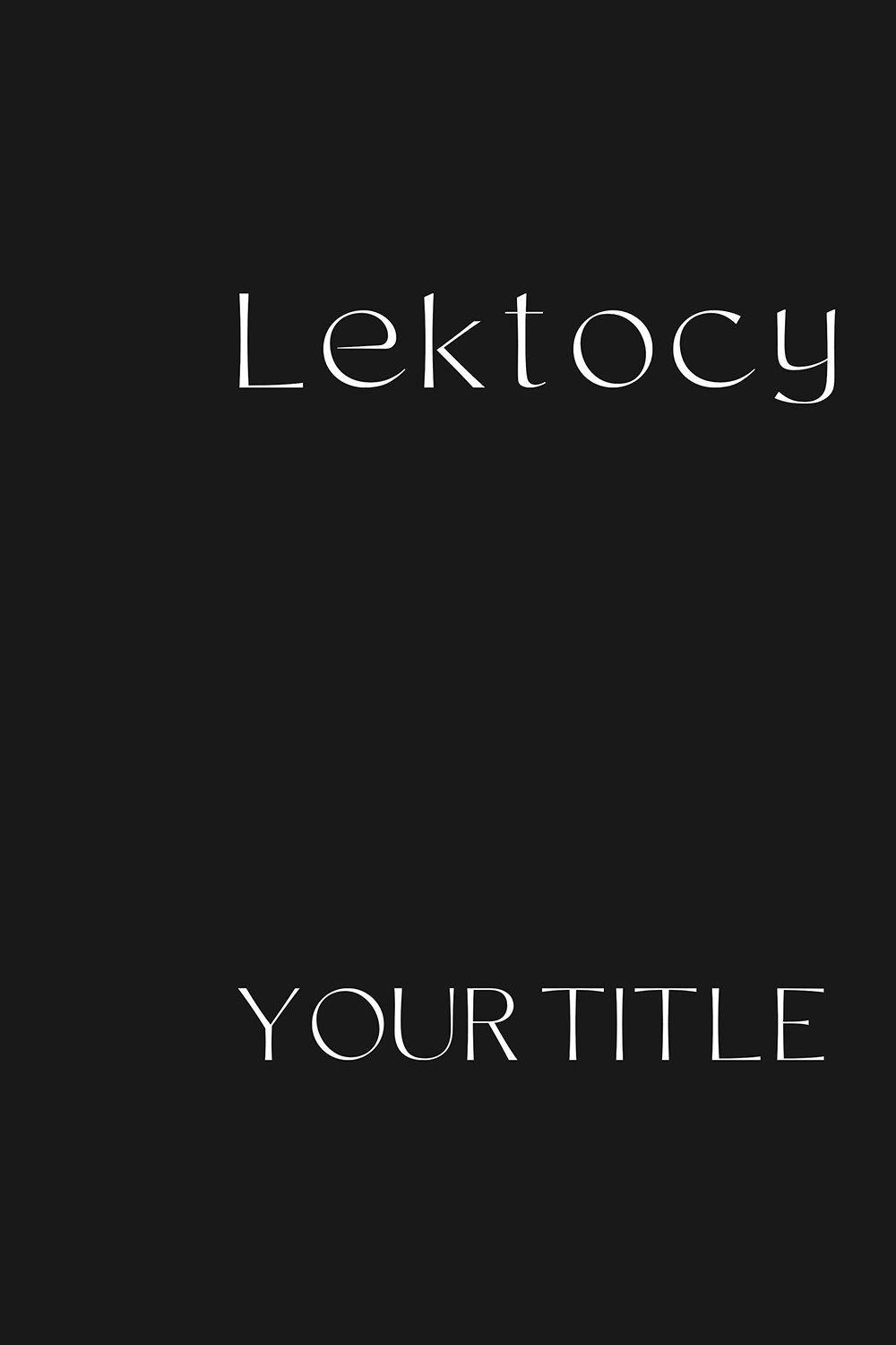 Lektocy modern sans serif font pinterest preview image.