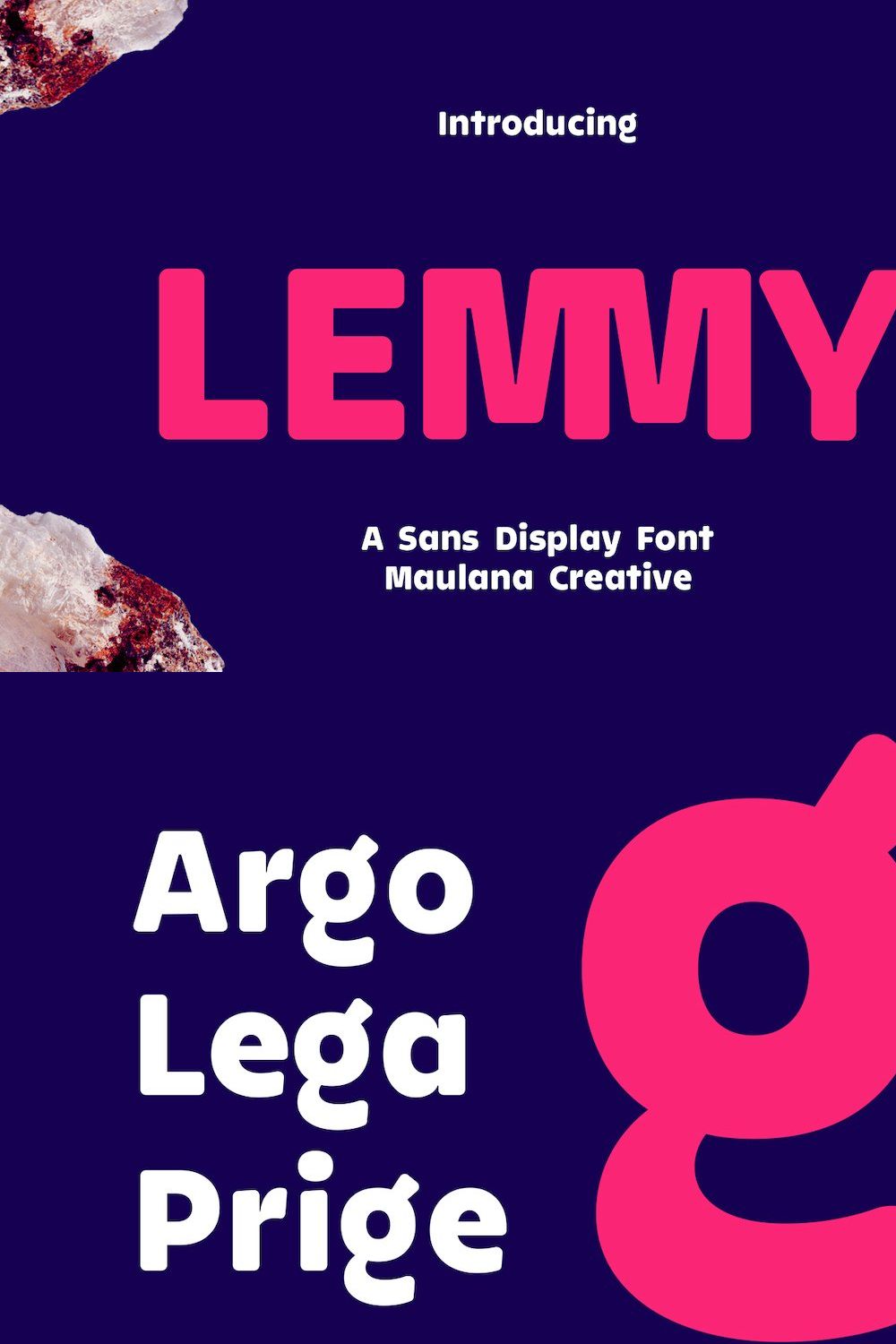 Lemmy Sans Display Font pinterest preview image.