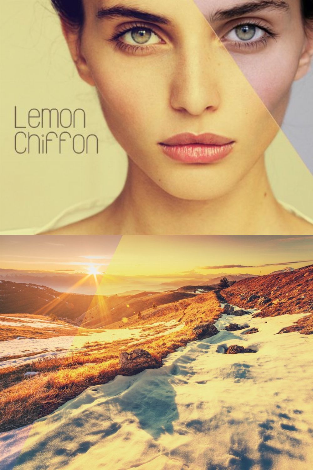 Lemon Chiffon | PS Action pinterest preview image.