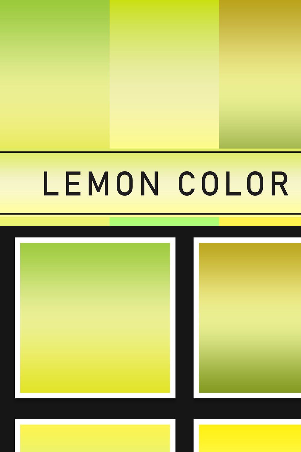 Lemon Color Gradients pinterest preview image.