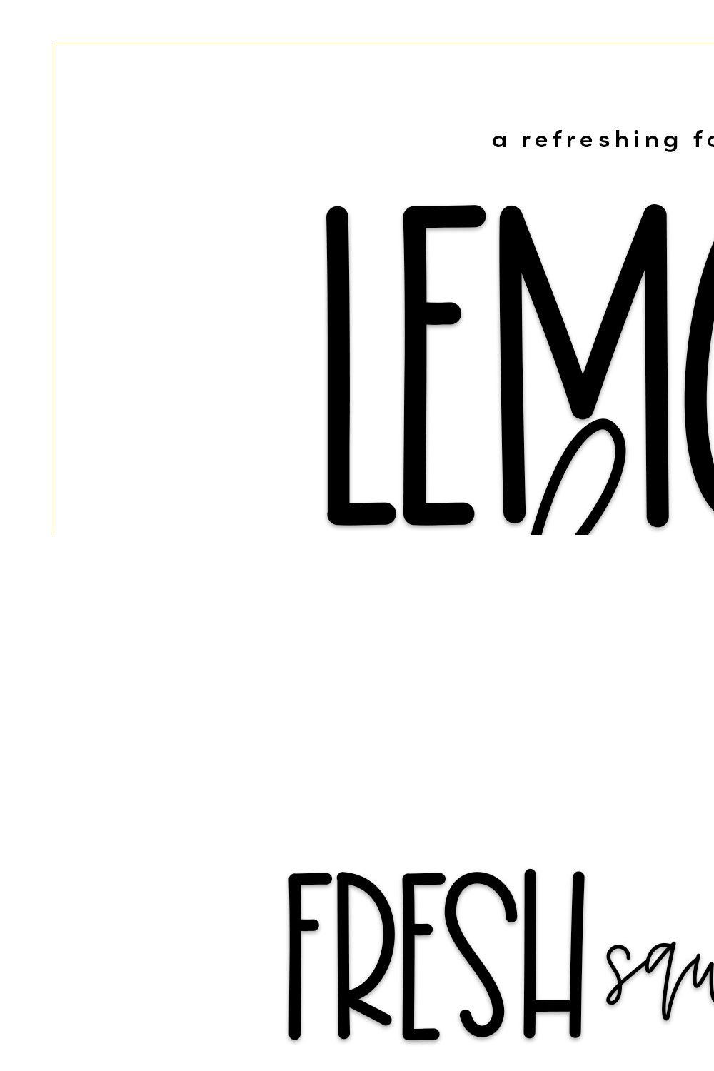 Lemon Lime - A Handwritten Font Duo pinterest preview image.