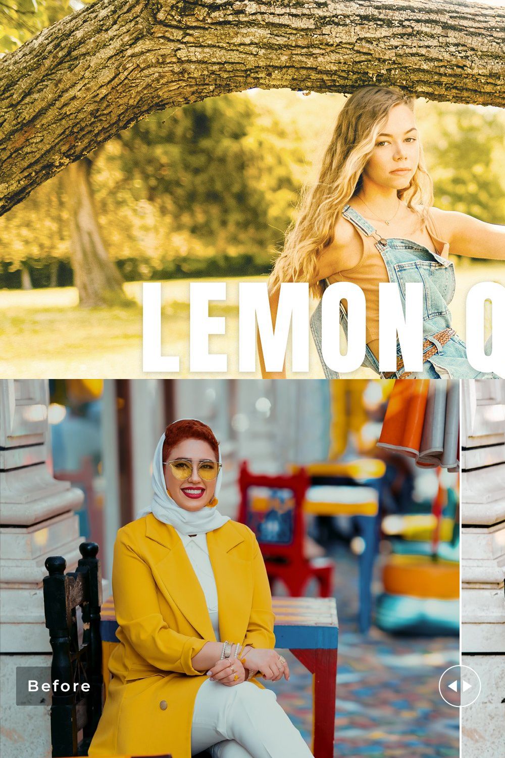 Lemon Quartz Pro Lightroom Presets pinterest preview image.