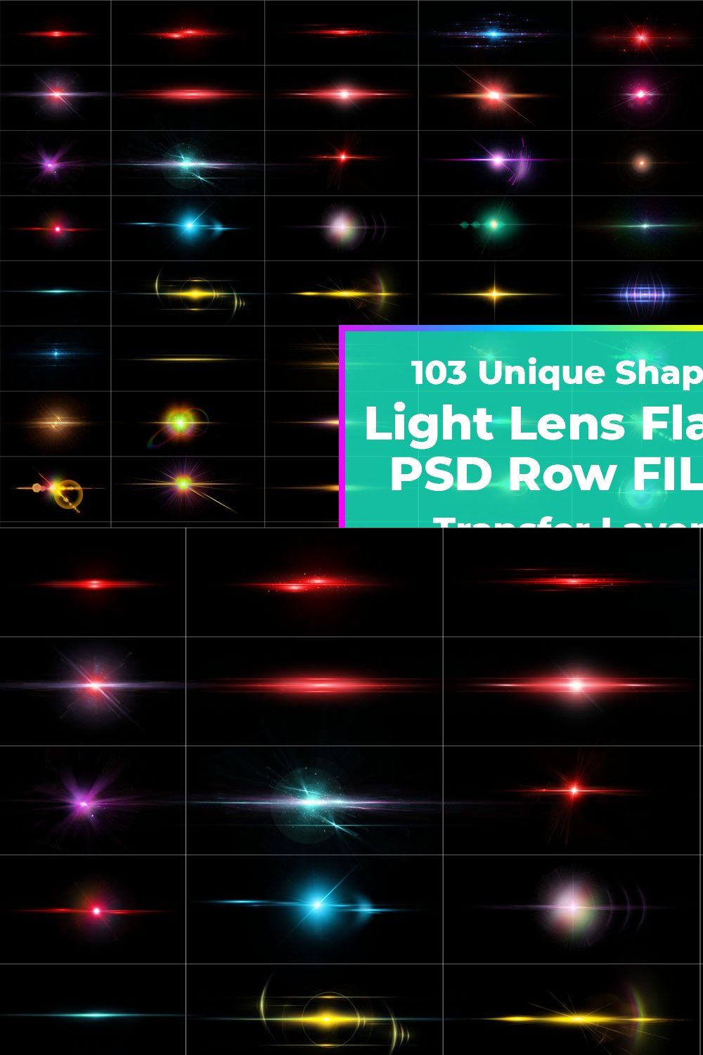 Lens Flares pinterest preview image.