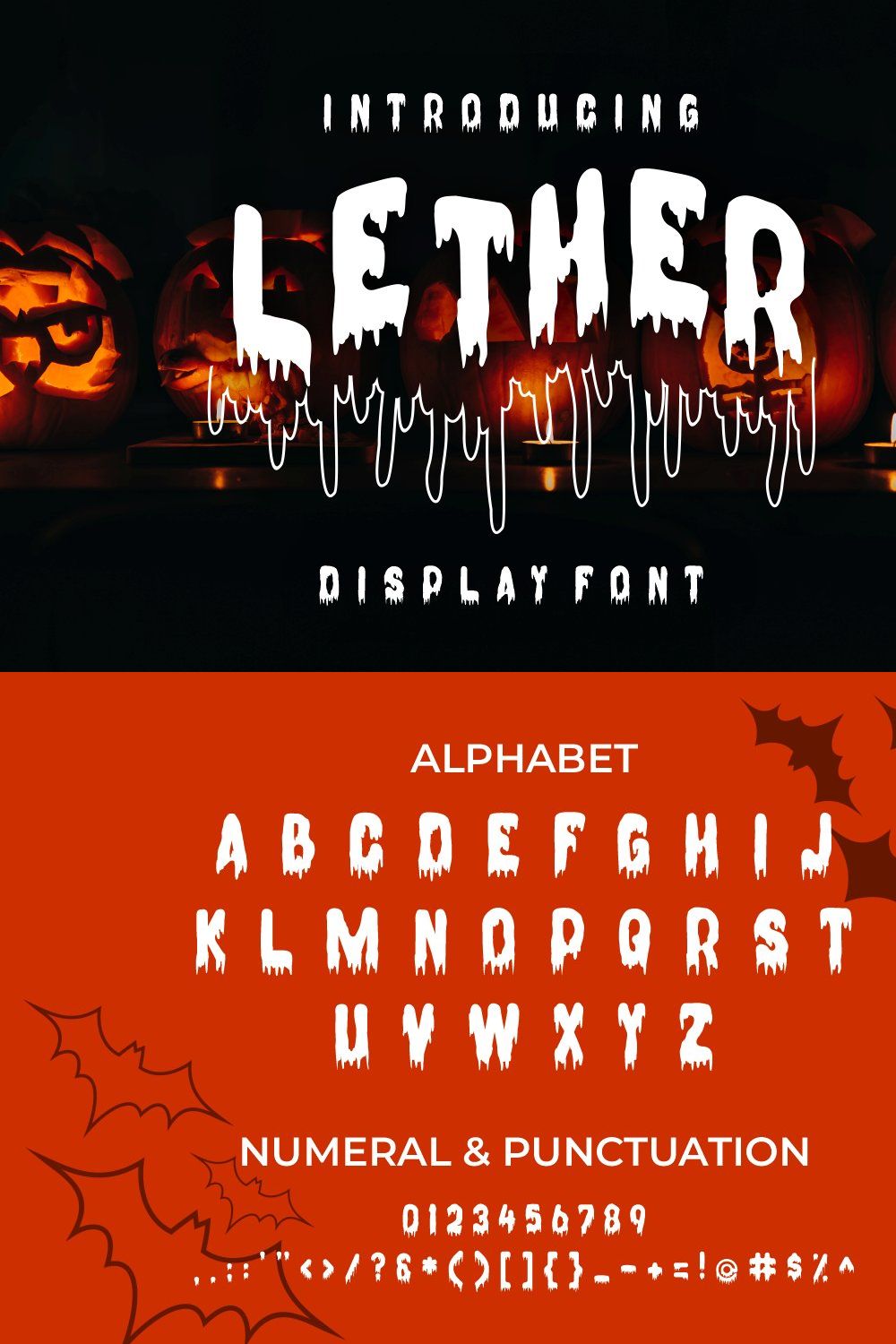 LETHER FONT pinterest preview image.