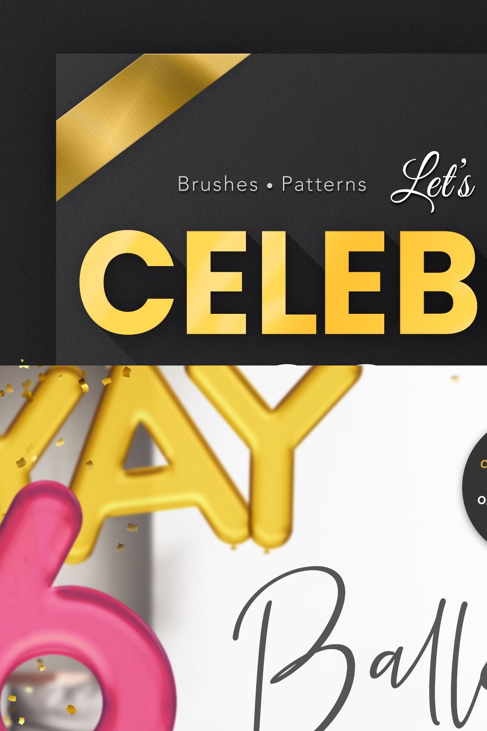 Let's Celebrate! Huge Design Toolbox pinterest preview image.