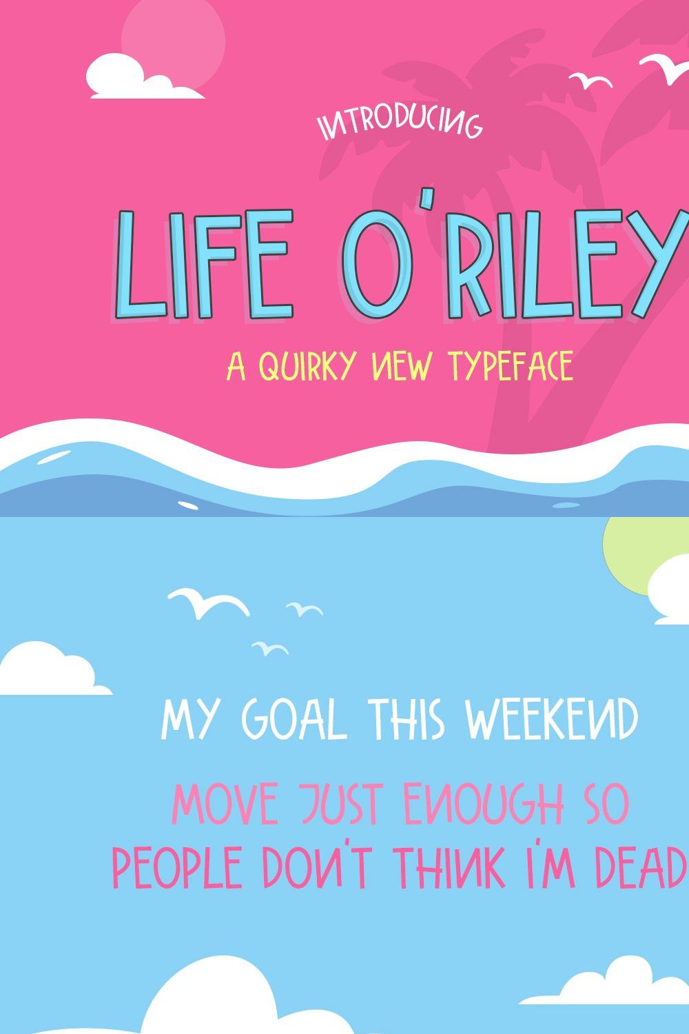 Life O'Riley Font pinterest preview image.