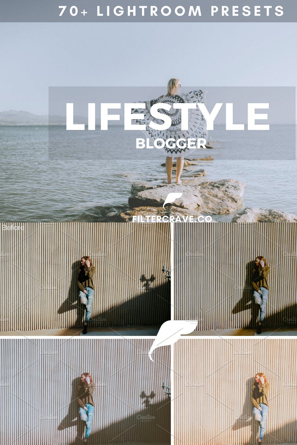 Lifestyle Blogger Lightroom Presets pinterest preview image.