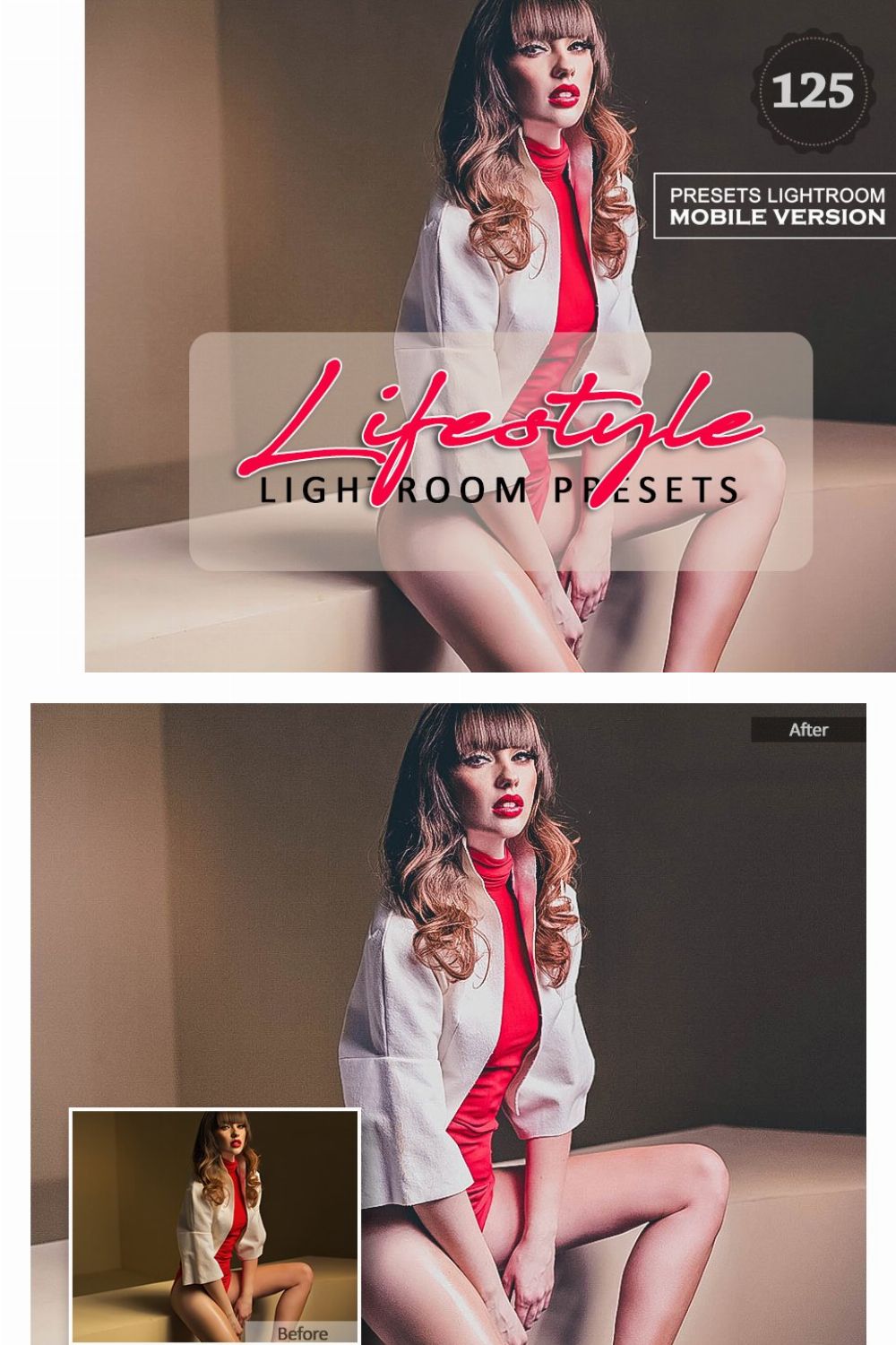 Lifestyle Lightroom Mobile Presets pinterest preview image.