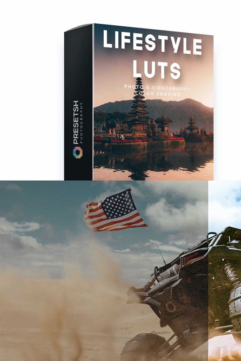 Lifestyle LUTs for Color Grading pinterest preview image.