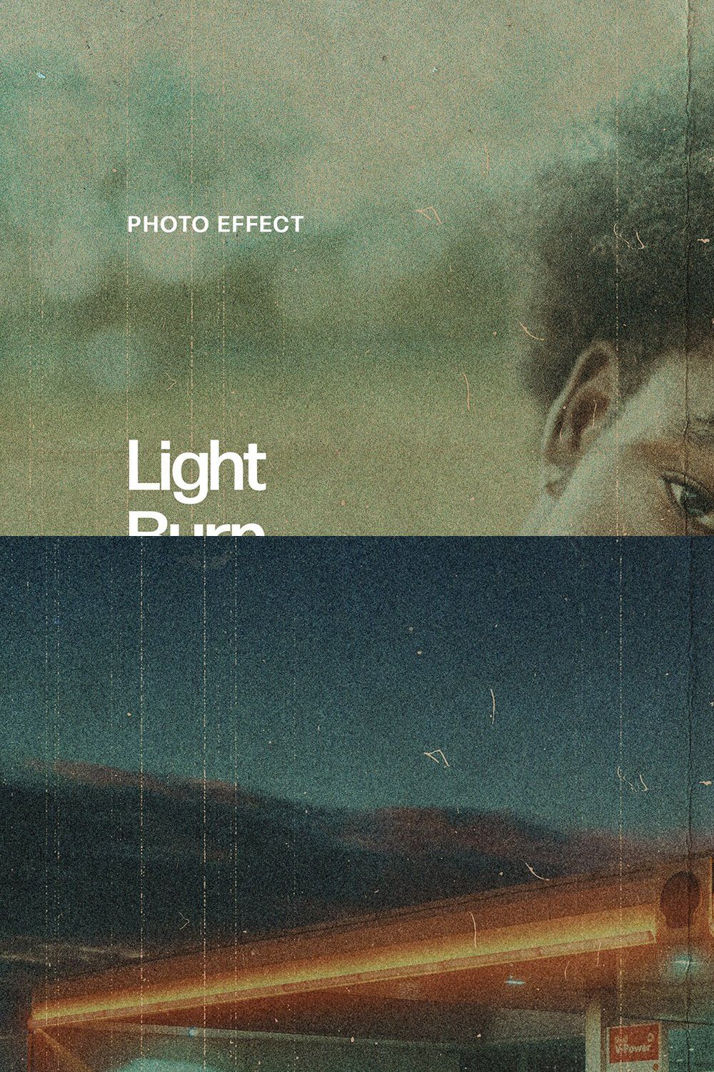 Light Burn Film Effect pinterest preview image.